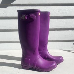 Purple, tall, Hunter boots!